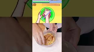 making the cooking mama chicken nugget recipe in real life #shorts