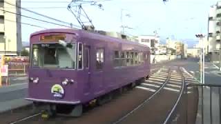 【路面電車動画】京福電鉄４２　つりかけの音　モボ５０１形