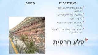 סוגי סלעים בארץ ישראל