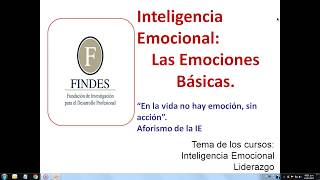 Webinario FINDES: Las Emociones Básicas