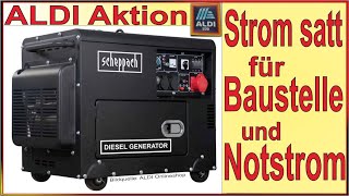 ALDI Aktion - 5.000 Watt Power mit Starkstrom - Alternative zur Powerstation für Baustrom \u0026 Blackout