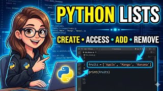 Python Lists Tutorial | Create, Access, Add & Remove Items #PythonForBeginners#PythonLists