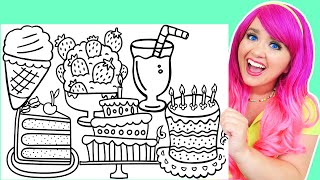 Coloring Cake and Ice Cream Coloring Pages | Prismacolor Markers & Crayola Crayons