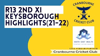 DDCA - Cranbourne Cricket Club - Second XI vs. Keysborough R13 match highlights (2021-22)