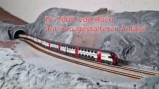 IC 2000 von Roco in H0 - Erste Fahrt auf neu gestalteter Anlage