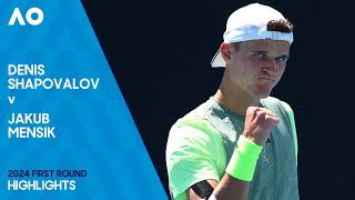 Denis Shapovalov v Jakub Mensik Highlights | Australian Open 2024 First Round