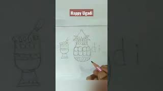 Ugadi festival drawing/ugadi doodle art#shorts/ugadi drawing