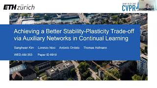 Achieving a Better Stability-Plasticity Trade-off via Auxiliary Networks in Continual Learning