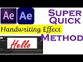 Handwriting Effect Animation in After Effects 2020
