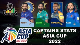 Rohit vs Babar vs Shanaka vs Nabi - CAPTAINS STATS IN ASIA CUP 2022