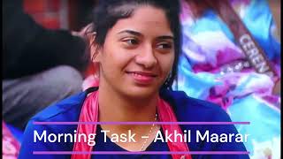 Morning Task  Akhil Maarar. #BiggBossSeason5Malayalam #BBMS5 #bb5 #akhilmarar