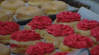 Poppy Doughnuts at Co-op for Remembrance Day