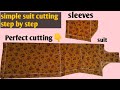 Suit|kurti cutting सीखे आसानी से step by step/simple suit/kurti/kameez cutting#lovelytrendingdesigns