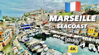 FASCINATING MARSEILLE SEASHORE WALK, 4K, UHD, 60 FPS, 🇫🇷