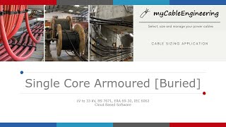 Single Core Armoured Cables [Buried Sizing]