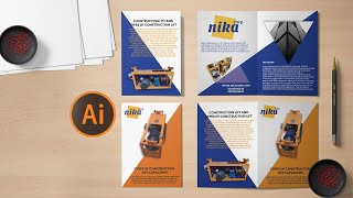 Design a Creative Bi Fold Brochure with Illustrator