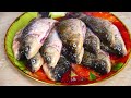 we cook crucian carp on straw in a wood fired oven according to an old recipe. ukrainian cuisine