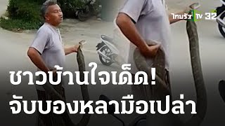 ลุ้นระทึก! ลุงจับบองหลายักษ์มือเปล่า | 27-03-66 | ตะลอนข่าว