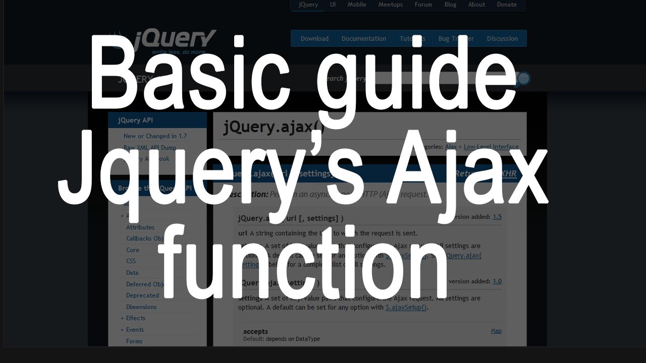 Ajax Function Using JQuery For The Beginner - YouTube