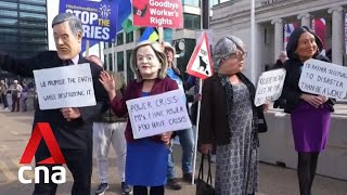 Greenpeace protesters disrupt UK PM Truss' speech at Conservative conference