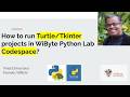 How to run Turtle/Tkinter projects on GITHUB codespaces in WiByte Python Lab?