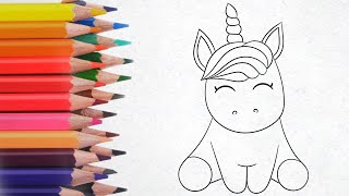 Drawing a cute unicorn 🦄