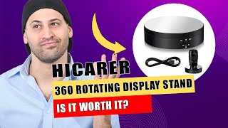 Hicarer Rotating Display Stand 360 Degree Motorized Rotating Turntable Display Stand with USB Cable