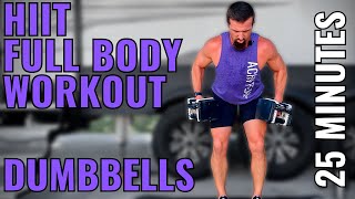 Dumbbell Full Body HIIT Workout - 25 Minutes