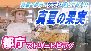 【都庁ピアノ】夏の都庁で「真夏の果実」弾いてみた!!【ストリートピアノ】