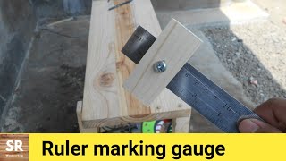 DIY simple ruler marking gauge || DIY woodworking