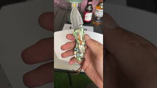 Unboxing ALBATROSS HGDK013B: The Ultimate Mini Damascus Knife with Stunning Abalone Seashell Design!