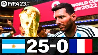 FIFA 23 - ARGENTINA 25-0 FRANCE | FIFA WORLD CUP FINAL 2022 QATAR | FIFA 23 PC - FIFA 23 PS5