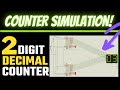 2-Digit decimal Counter circuit |  Simulation