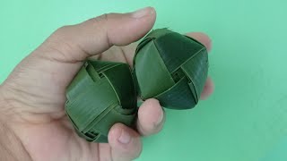 How To Make Coconut Leaf Ball ( Batang 90`s ) RIPPLE MALA Crafts