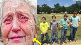 Elderly Woman Catches 4 Boys In Her Yard, Cries When She Realizes What They're Doing
