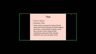 Penutup Kitab 1&2 Timotius, Titus, Filemon, Ibrani, Rabu, 6 November 2024