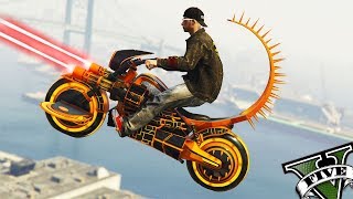 GTA V Online - Nova Moto que ATIRA LASER, VOA com SALTO, TEM SERRA E NEON