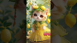 Lemon Cat #kitten #cat #funny