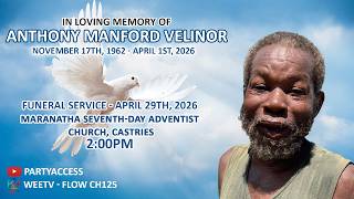 Funeral Service of Anthony Manford Velinor
