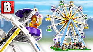 Huge Ferris Wheel In Our LEGO City! Creator 10247 | Unbox Build Time Lapse Review