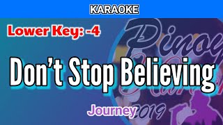 Don't Stop Believing by Journey (Karaoke : Lower Key : -4)