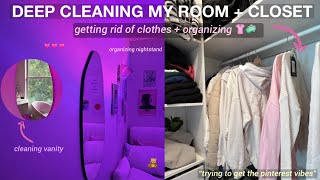 deep cleaning my MESSY room + closet for summer