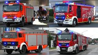 [RÜSTZUG, GTLF \u0026 WLFs] FEUERWEHR ESSEN \u0026 NEUE BtF EVONIK | XXL-Feuerwache 1 Essen Zusammenschnitt