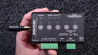 Inside a wireless DMX receiver