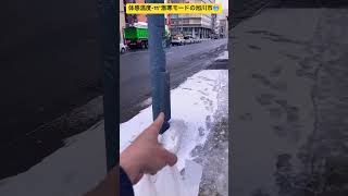 【北海道旭川市】風の影響で体感温度-11°と激寒モード真冬の旭川市☃️ 現在の気温-1°❄️ #ninjya #shorts #旭川市 #景色 #hokkaido #北海道 #雪