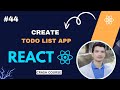 Build a Todo List App in React.js | useState Hook & CRUD Functionality