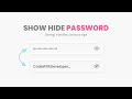 Show Hide Password Using Vanilla Javascript | CSS3 Neumorphism