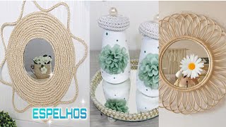 IDEIAS DE DECORAÇÃO COM ESPELHOS E CORDAS - DO LIXO AO LUXO