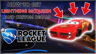 Tutorial: How To Get Custom Decals/Lightning McQueen and Dinoco! | Rocket League