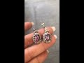 antique edwardian palladium and 10 k gold alexandrite diamond dangle earrings